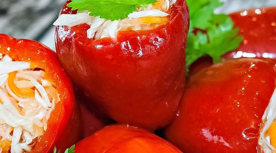 Egészséges őszi recept: Káposztás töltött paprika